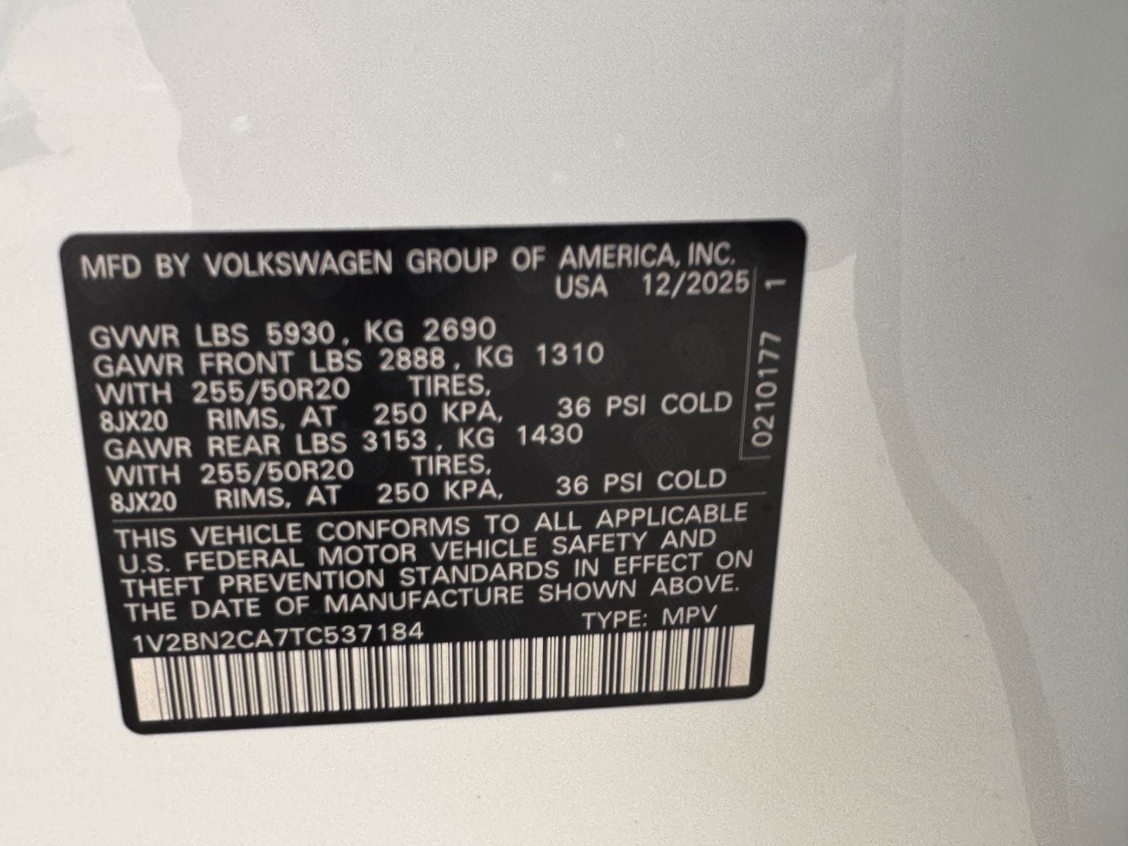 2026 Volkswagen Atlas 2.0T SEL