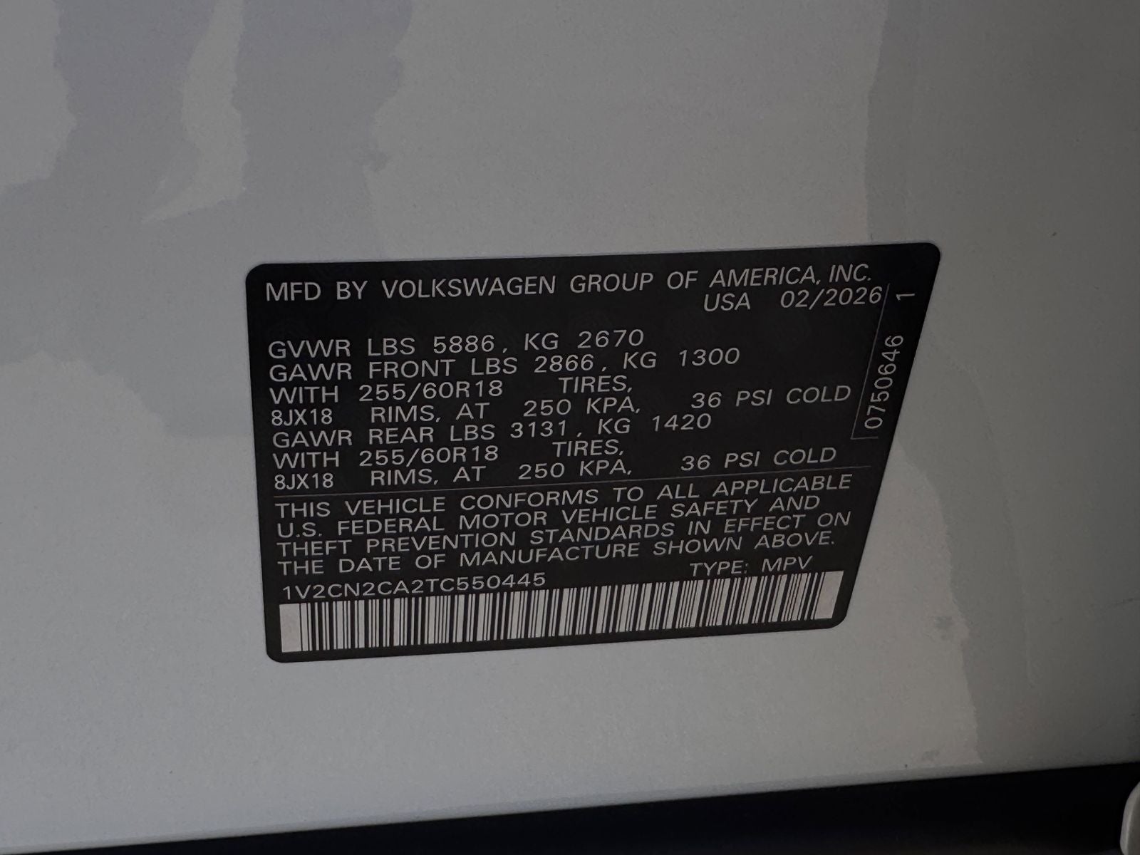 2026 Volkswagen Atlas 2.0T Peak Edition