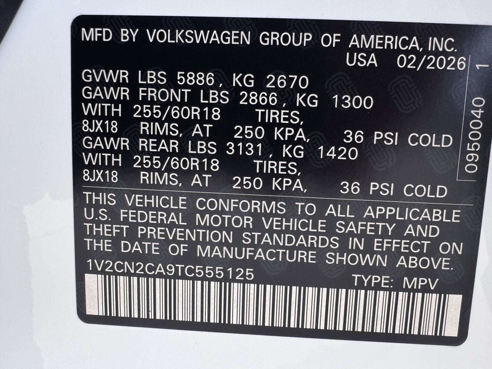 2026 Volkswagen Atlas 2.0T Peak Edition