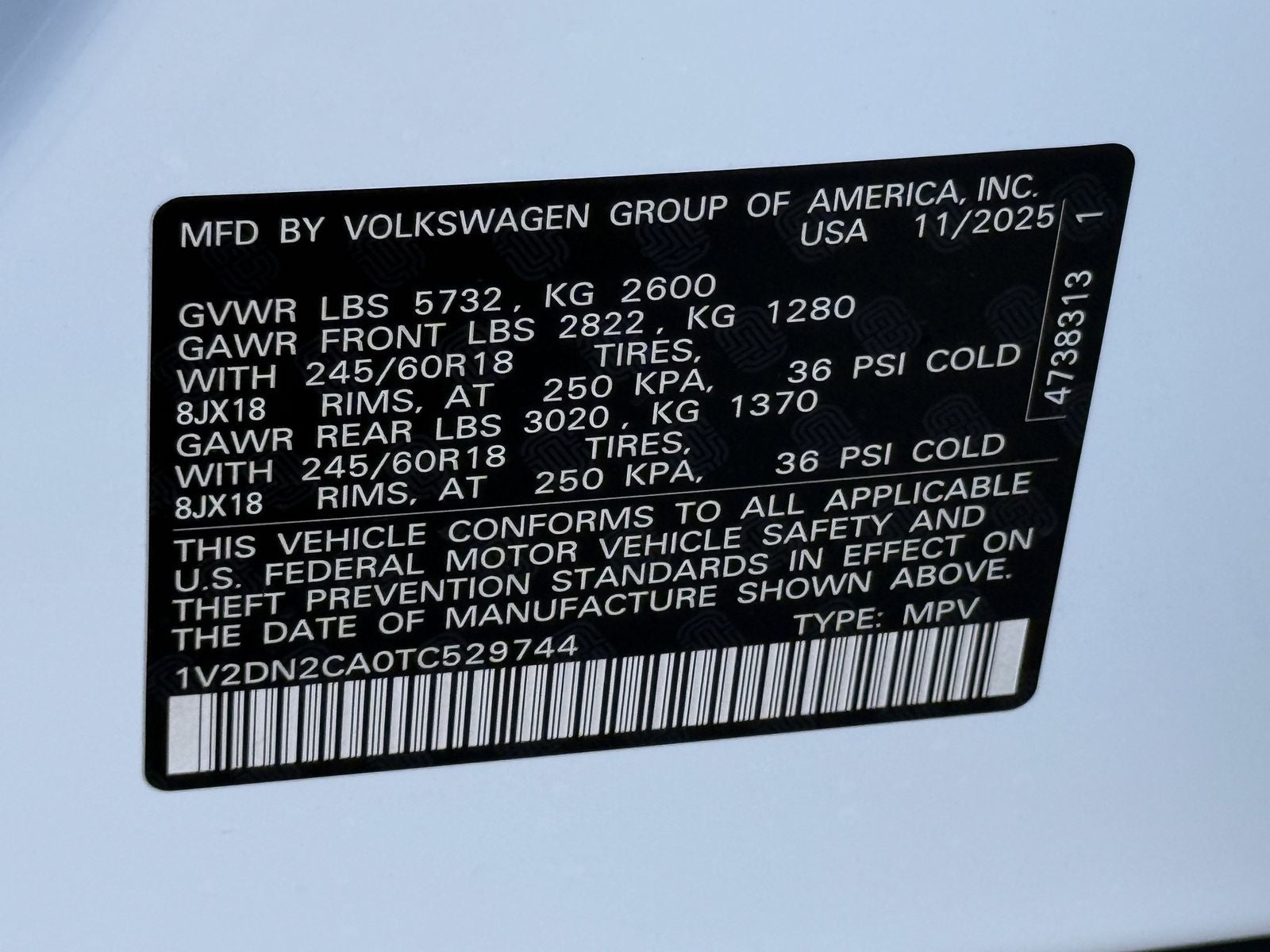 2026 Volkswagen Atlas 2.0T SE