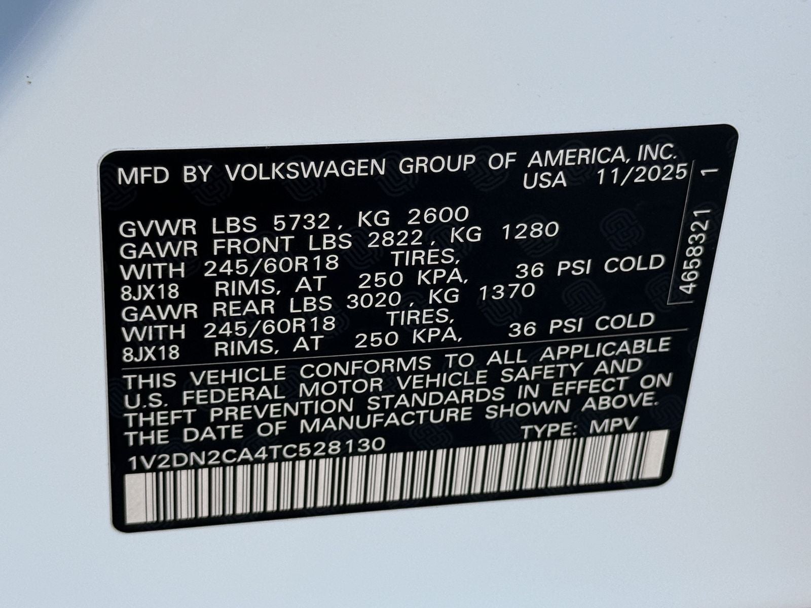 2026 Volkswagen Atlas 2.0T SE