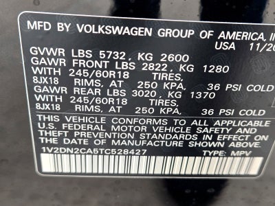 2026 Volkswagen Atlas 2.0T SE