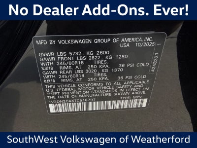 2026 Volkswagen Atlas 2.0T SE