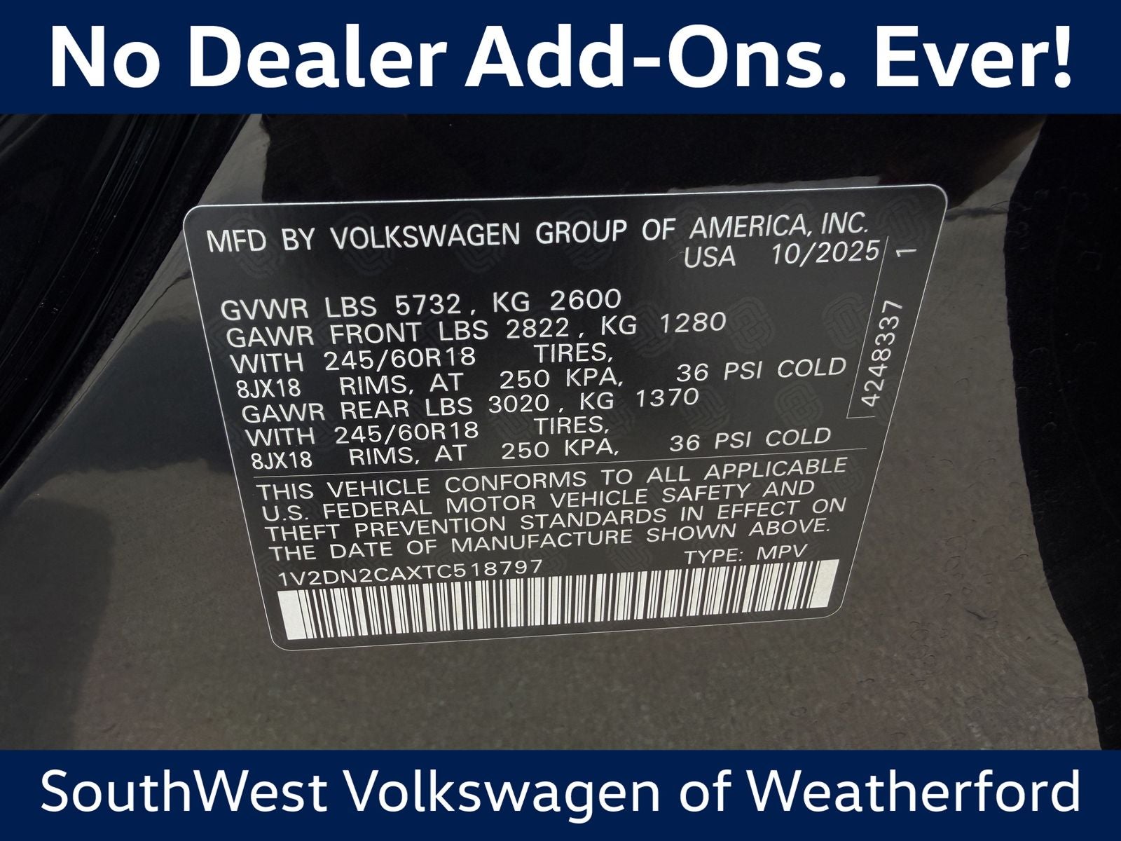 2026 Volkswagen Atlas 2.0T SE