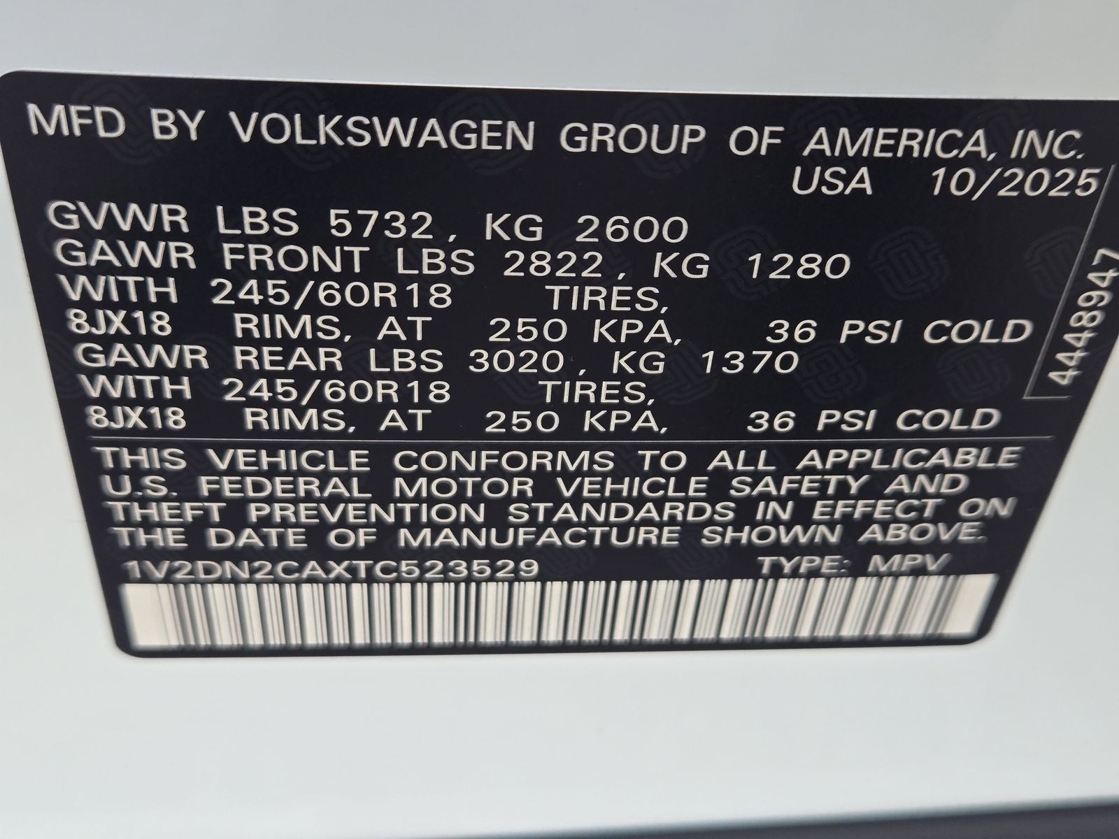 2026 Volkswagen Atlas 2.0T SE