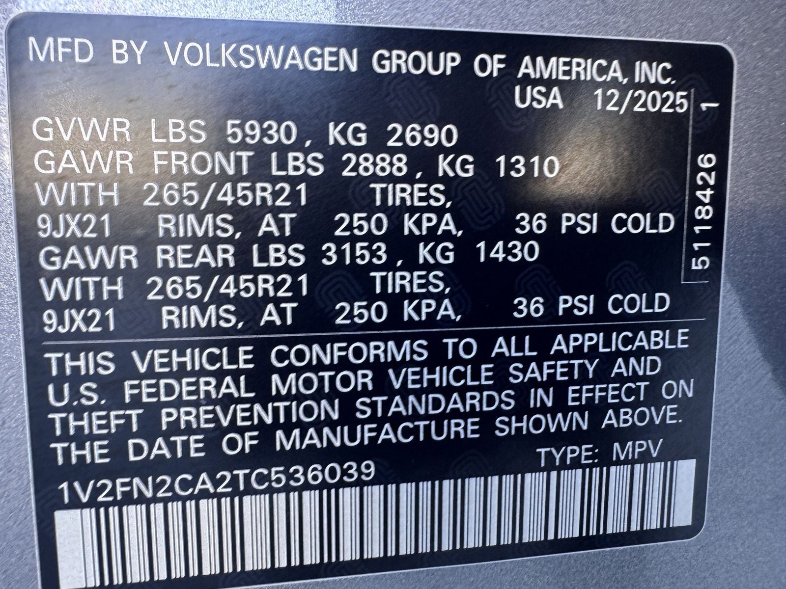 2026 Volkswagen Atlas 2.0T SEL Premium R-Line