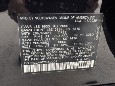 2026 Volkswagen Atlas 2.0T SEL Premium R-Line 4MOTION