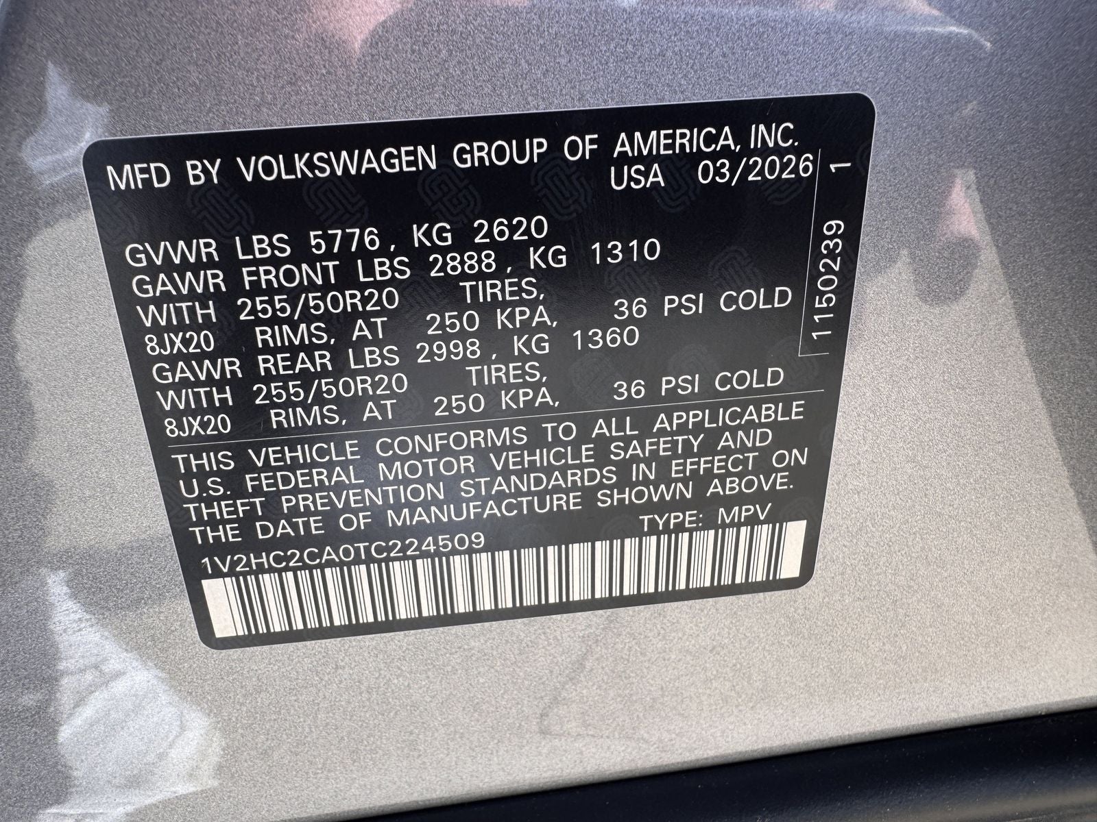 2026 Volkswagen Atlas Cross Sport 2.0T SE W/TECHNOLOGY