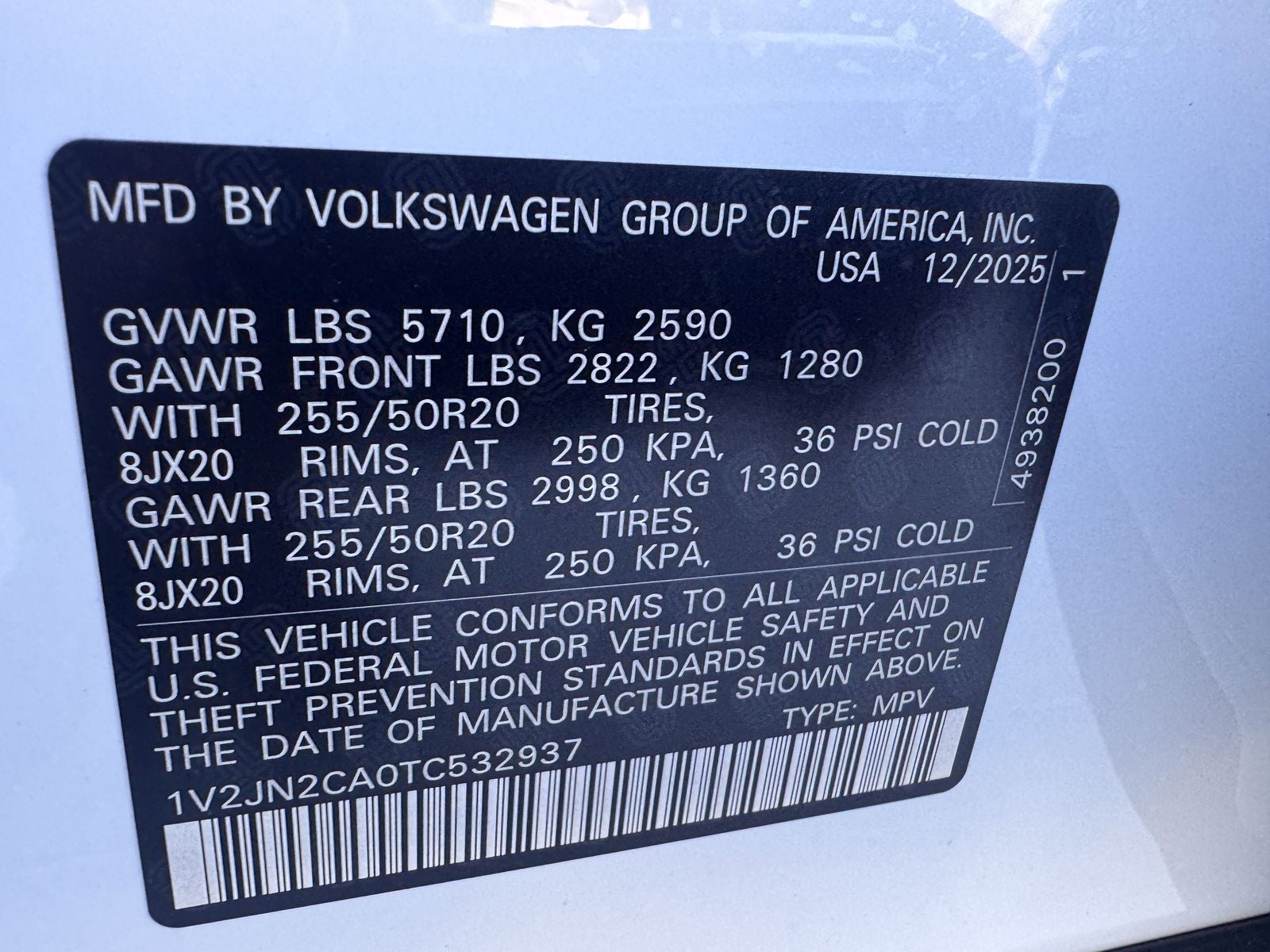 2026 Volkswagen Atlas 2.0T SE W/TECHNOLOGY