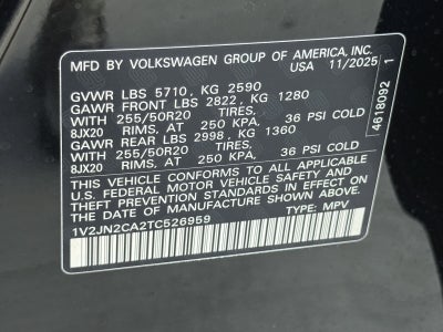 2026 Volkswagen Atlas 2.0T SE W/TECHNOLOGY