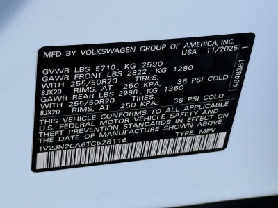 2026 Volkswagen Atlas 2.0T SE W/TECHNOLOGY