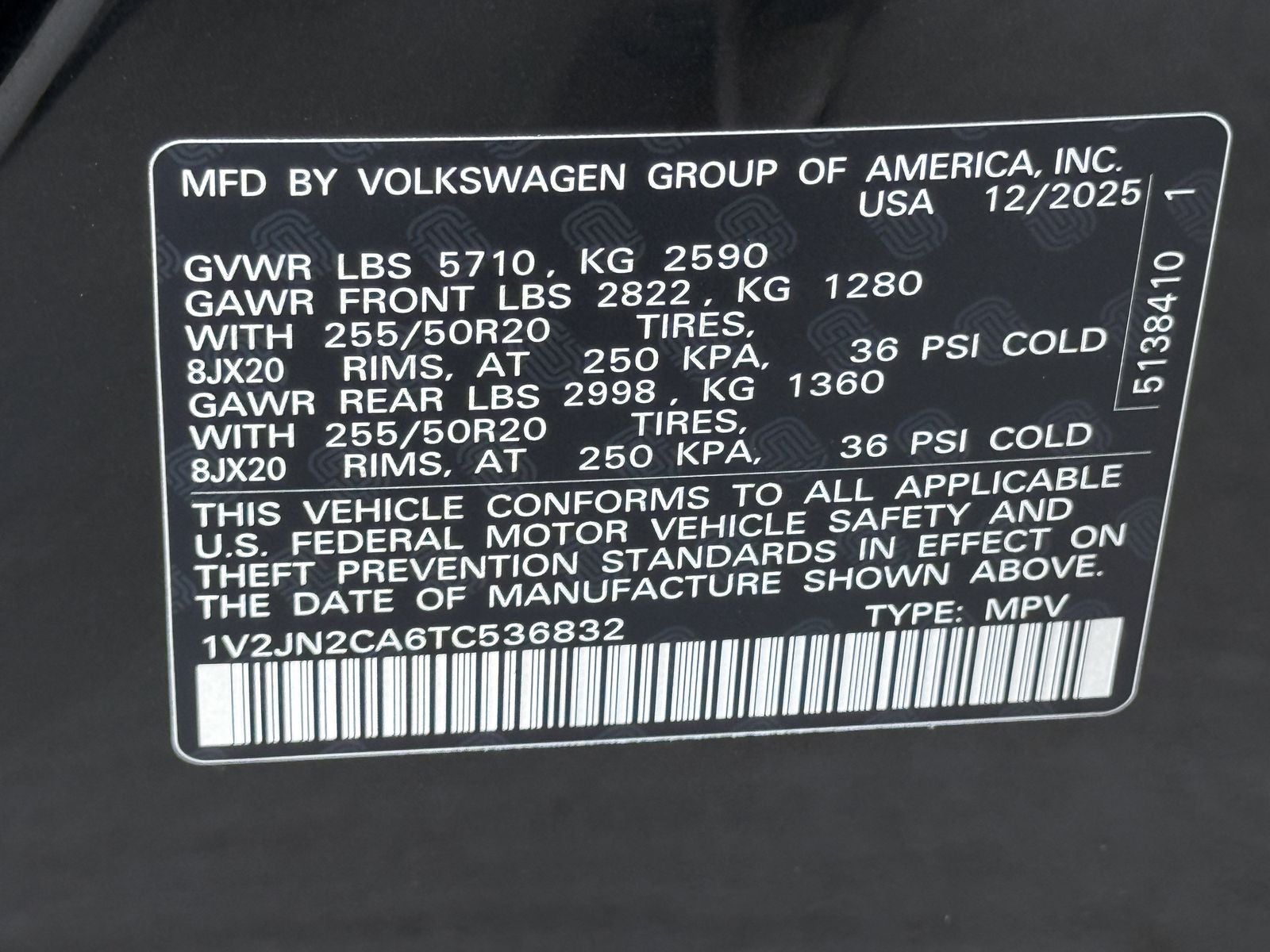2026 Volkswagen Atlas 2.0T SE W/TECHNOLOGY
