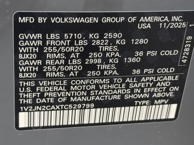 2026 Volkswagen Atlas 2.0T SE W/TECHNOLOGY
