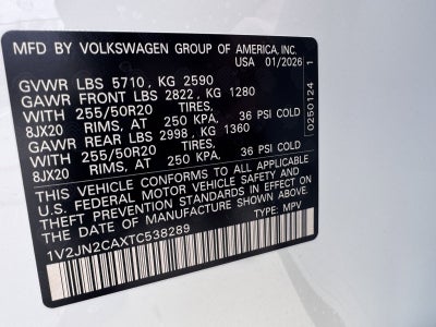 2026 Volkswagen Atlas 2.0T SE W/TECHNOLOGY