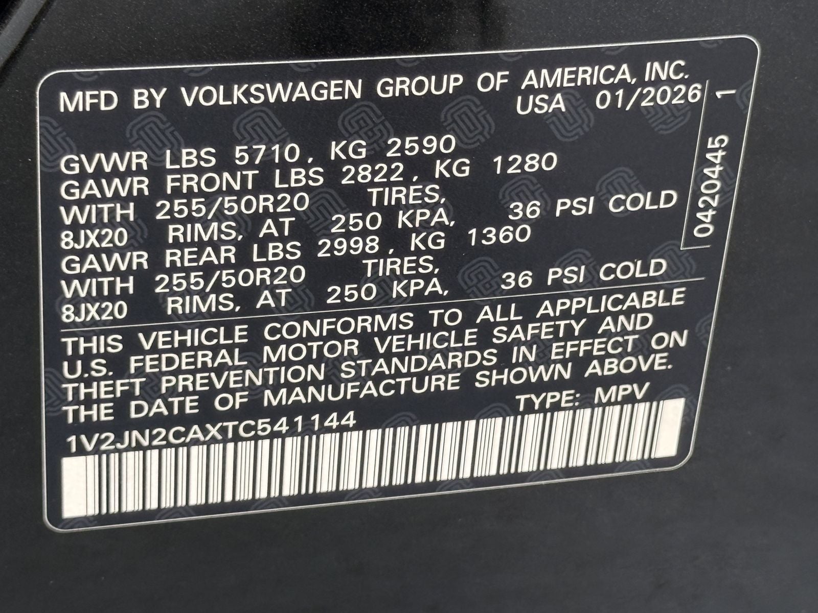 2026 Volkswagen Atlas 2.0T SE W/TECHNOLOGY