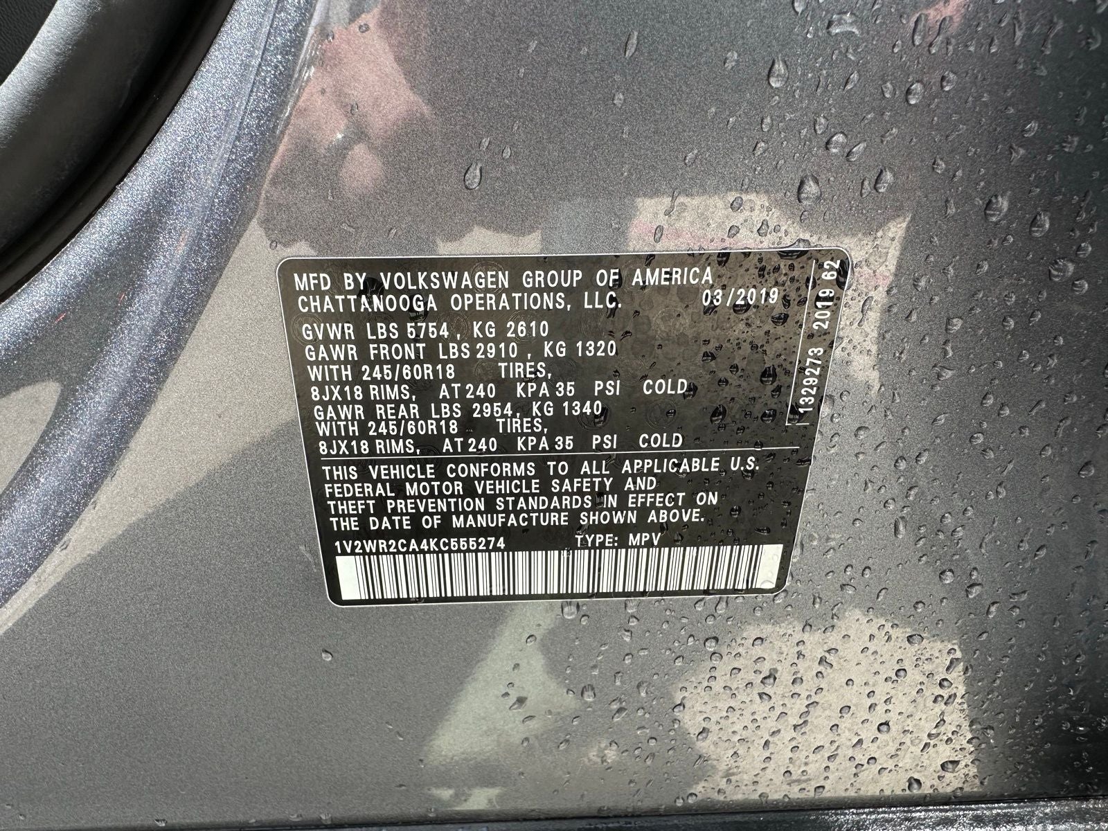 2019 Volkswagen Atlas 3.6L V6 SE w/Technology