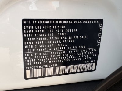 2026 Volkswagen Tiguan 2.0T S