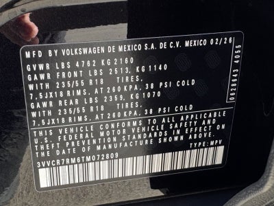 2026 Volkswagen Tiguan 2.0T S