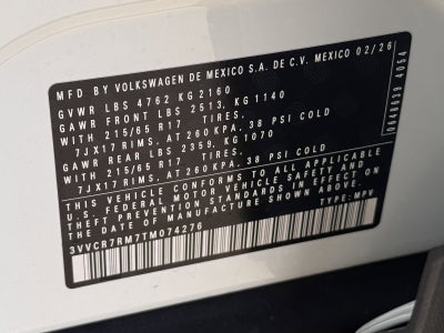 2026 Volkswagen Tiguan 2.0T S