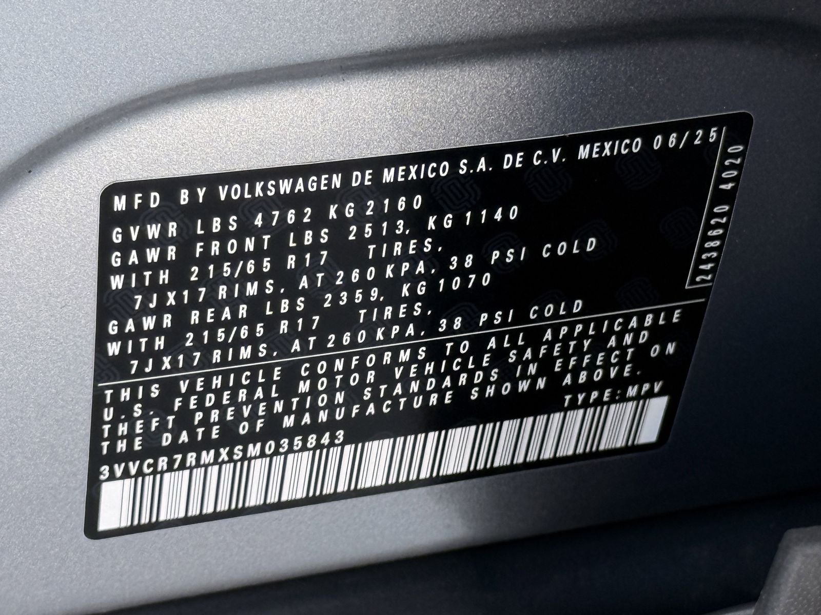 2025 Volkswagen Tiguan 2.0T S