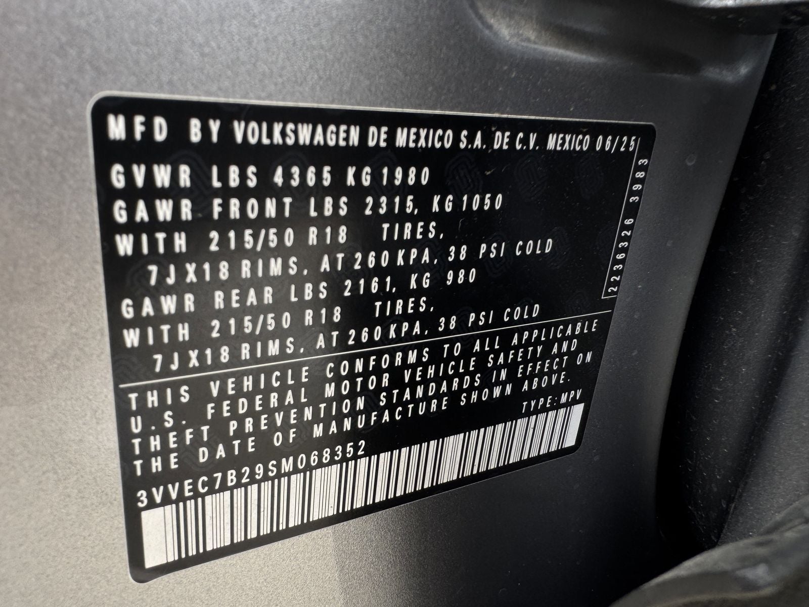 2025 Volkswagen Taos 1.5T SE