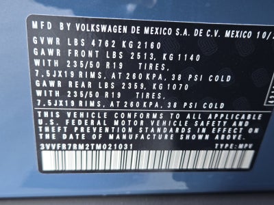 2026 Volkswagen Tiguan 2.0T SE