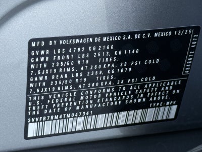 2026 Volkswagen Tiguan 2.0T SE