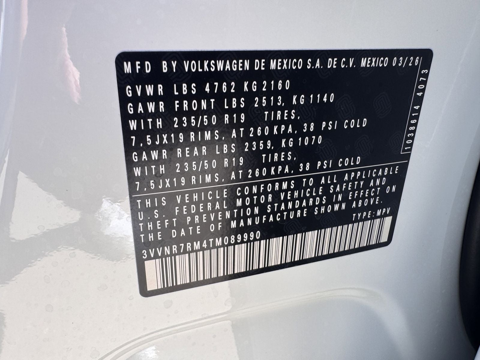 2026 Volkswagen Tiguan 2.0T SE