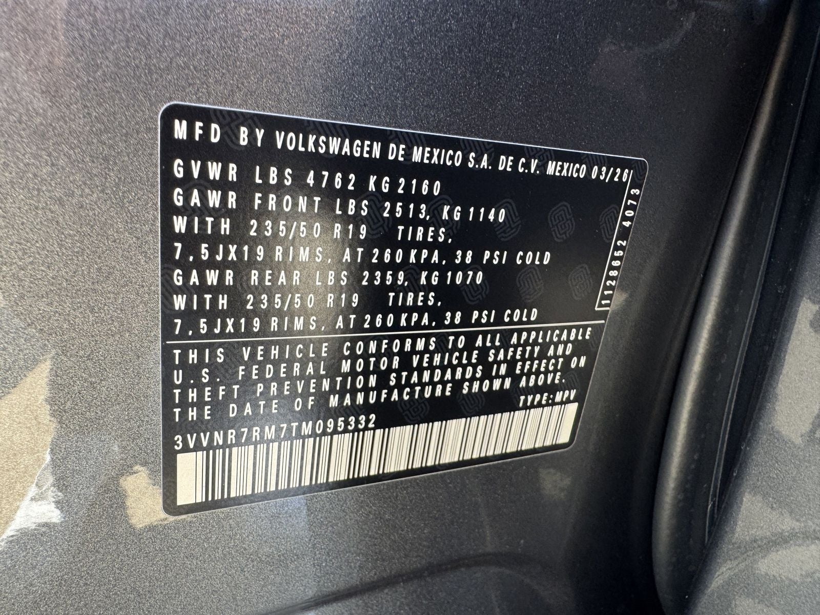 2026 Volkswagen Tiguan 2.0T SE