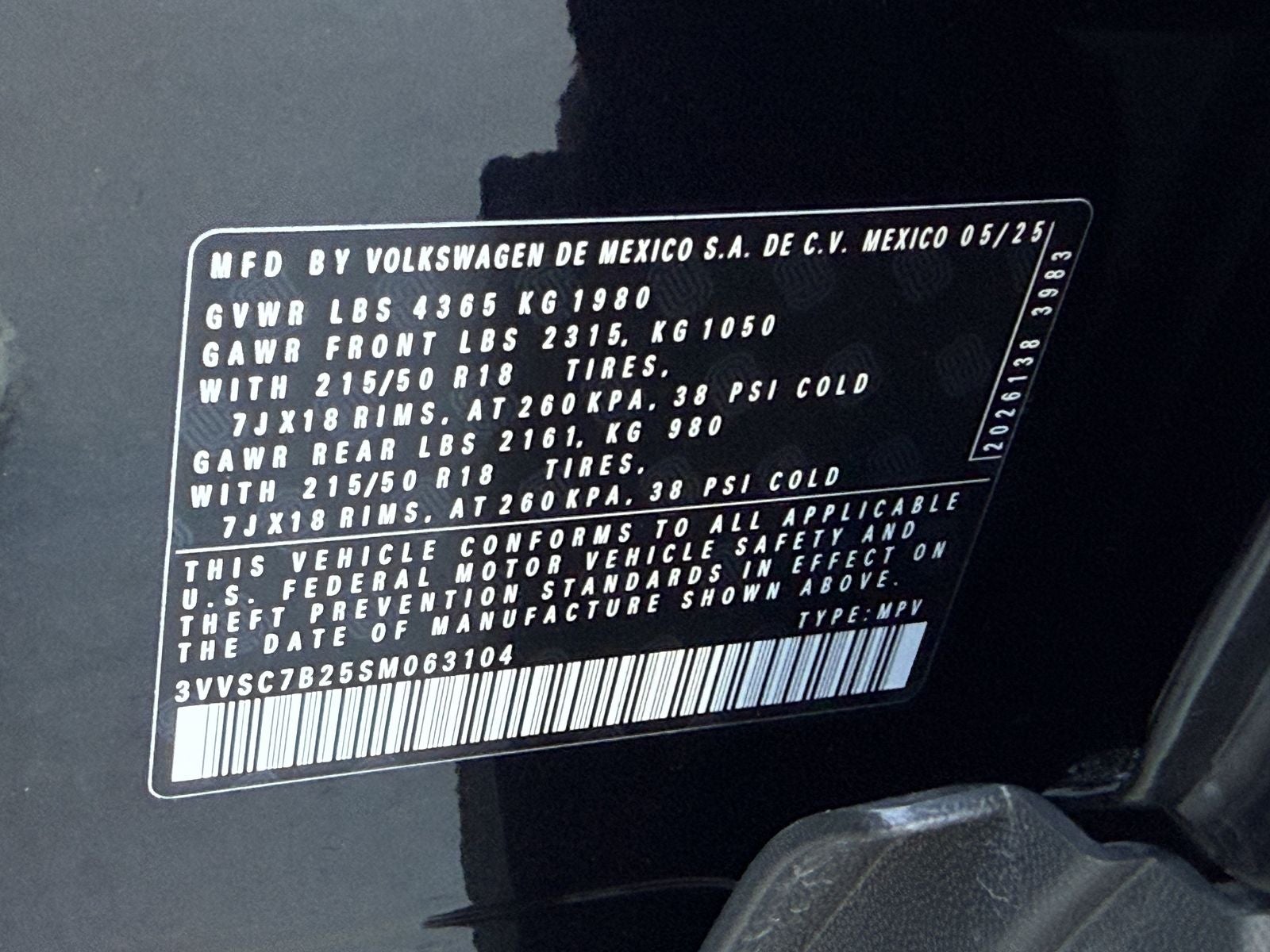 2025 Volkswagen Taos 1.5T SE