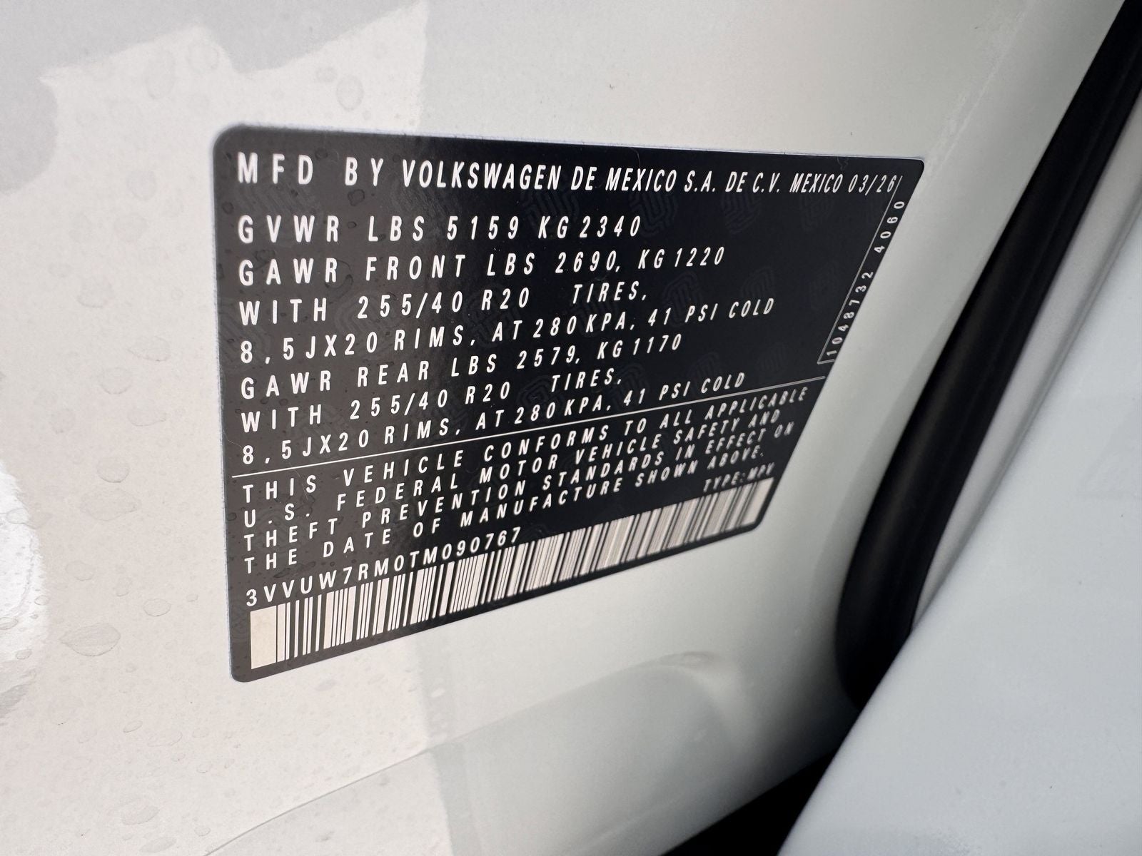 2026 Volkswagen Tiguan 2.0T SEL R-Line Turbo