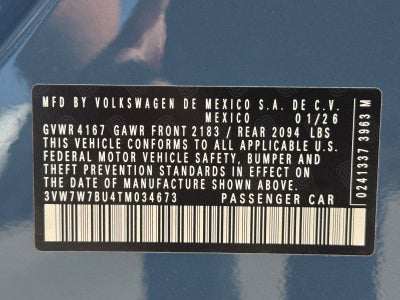 2026 Volkswagen Jetta 1.5T SE