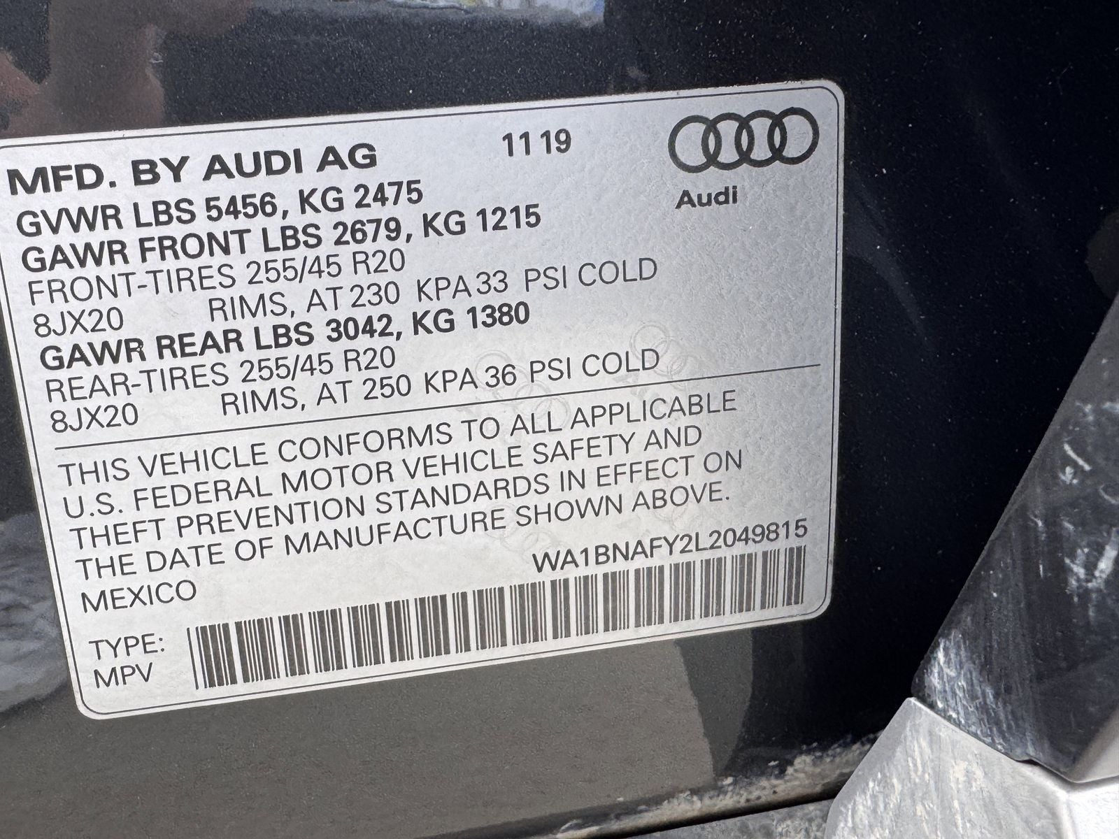 2020 Audi Q5 45 Premium Plus quattro