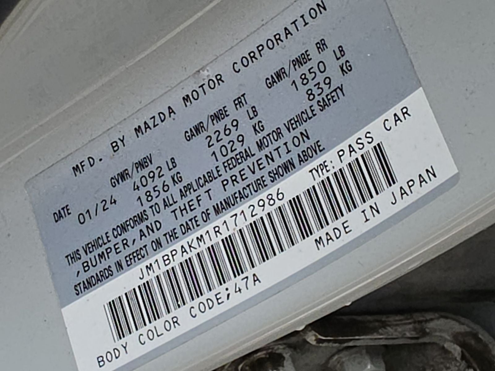 2024 Mazda Mazda3 Hatchback 2.5 S Select Sport