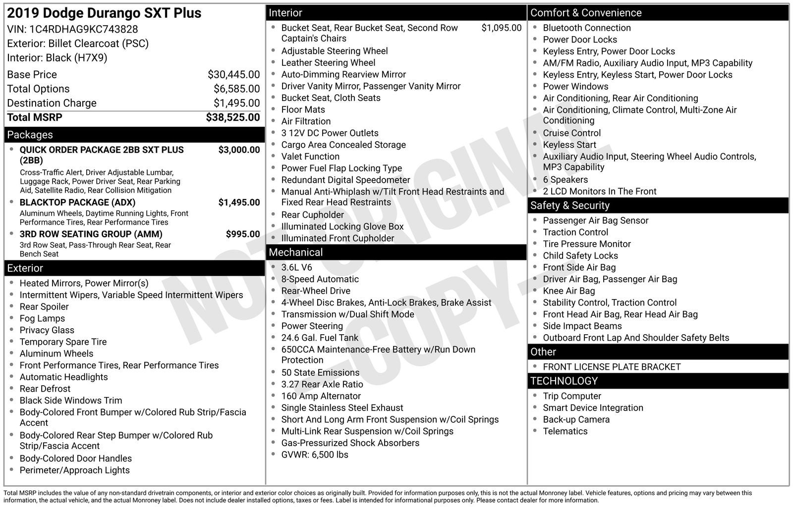 2019 Dodge Durango SXT Plus