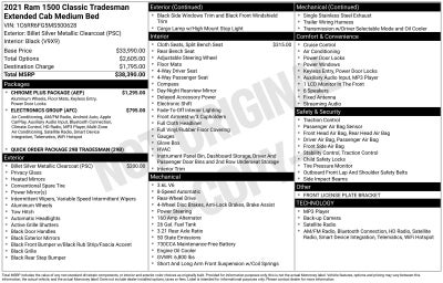 2021 RAM 1500 Classic Tradesman