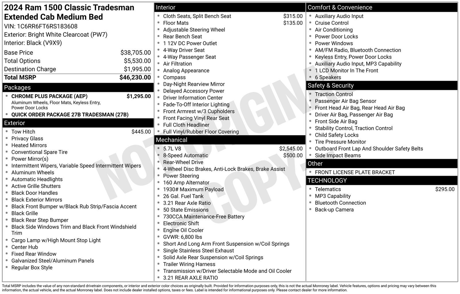 2024 RAM 1500 Classic Tradesman