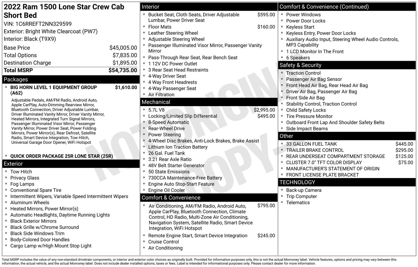 2022 RAM 1500 Big Horn/Lone Star