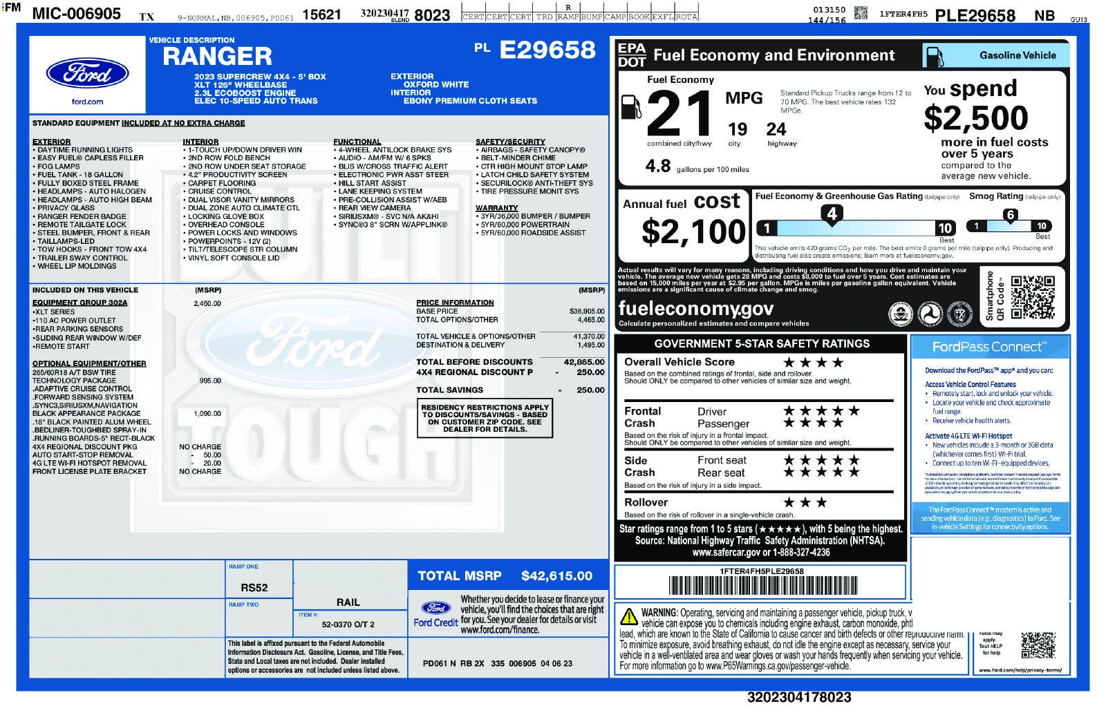 2023 Ford Ranger XLT