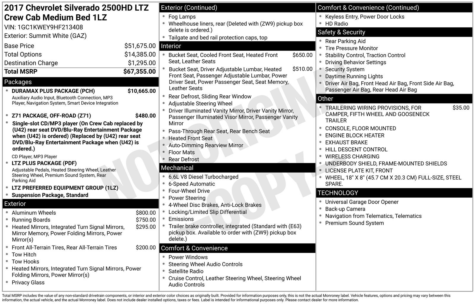 2017 Chevrolet Silverado 2500HD LTZ