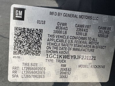 2018 Chevrolet Silverado 2500HD LTZ