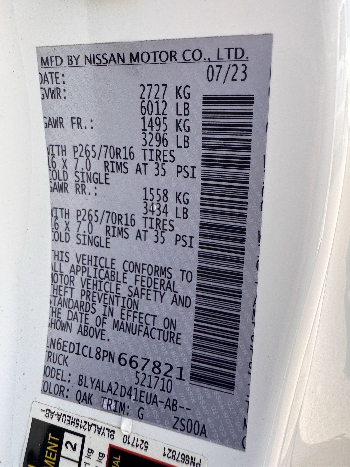 2023 Nissan Frontier S