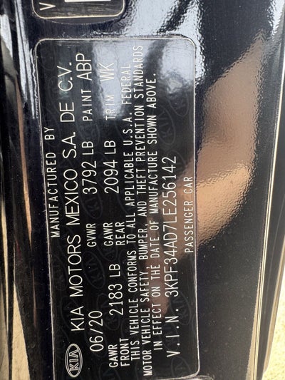 2020 Kia Forte GT-Line