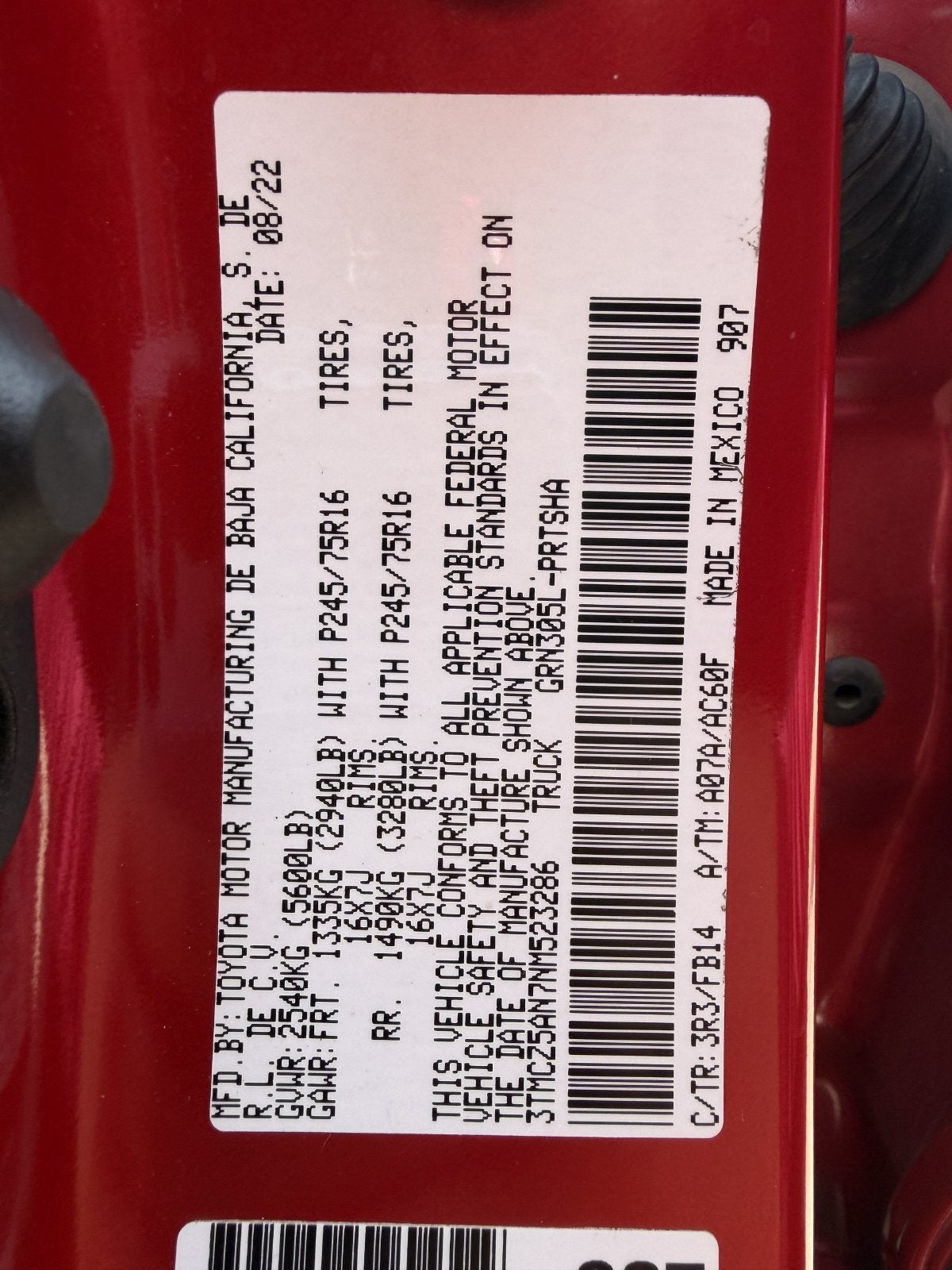 2022 Toyota Tacoma SR V6