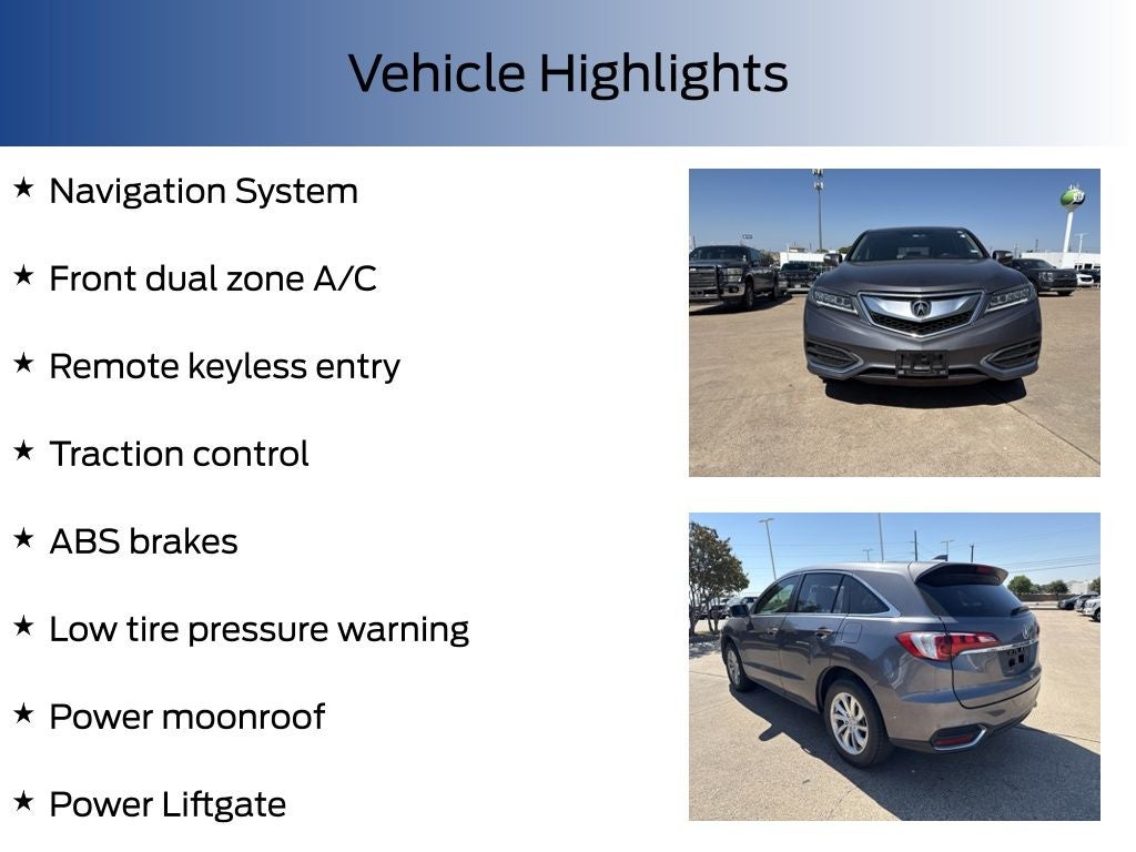 2017 Acura RDX Technology & AcuraWatch Plus Packages