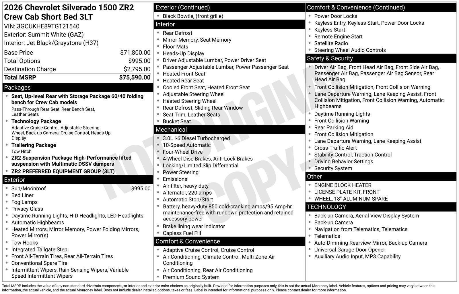 2026 Chevrolet Silverado 1500 ZR2