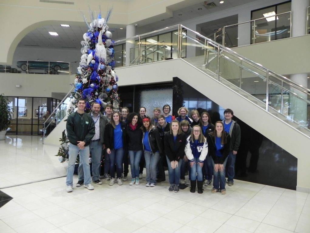 staff group holiday photo